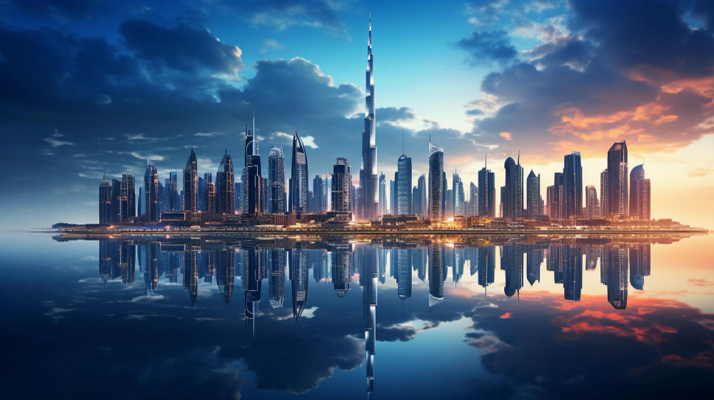 Futuristic Dubai cityscape, symbolizing the evolving digital marketing landscape in the UAE